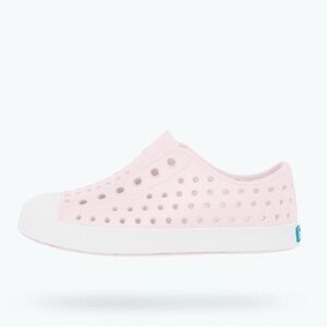 Native Pink and White Water Shoes with Perforated Design
